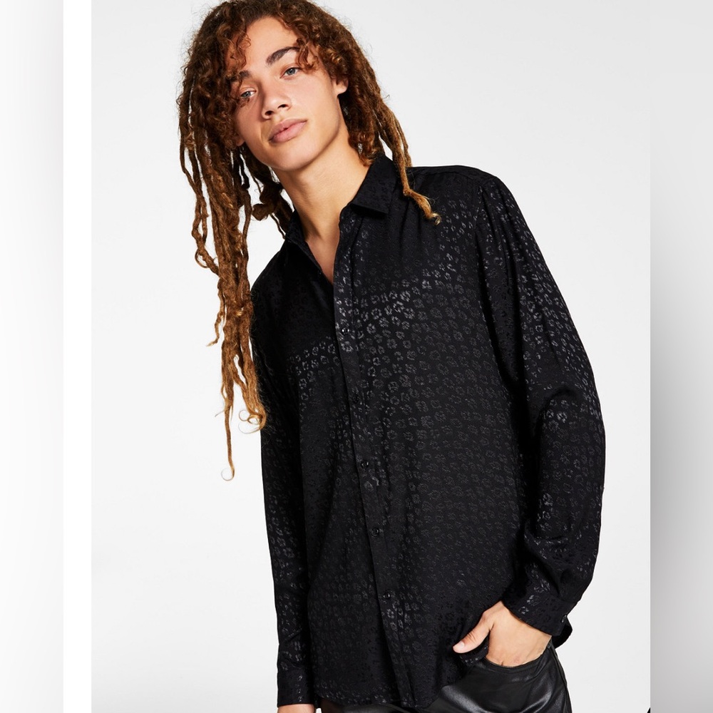 Leopard Button-Down Shirt NWT